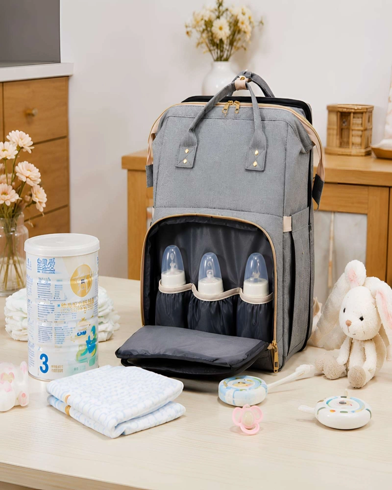 MOCHILA PAÑALERA MATERNAL 3 EN 1 CUNA Y MUDADOR - 4
