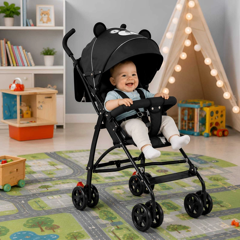 COCHE DE PASEO PLEGABLE Y LIVIANO PARA BEBE - 3