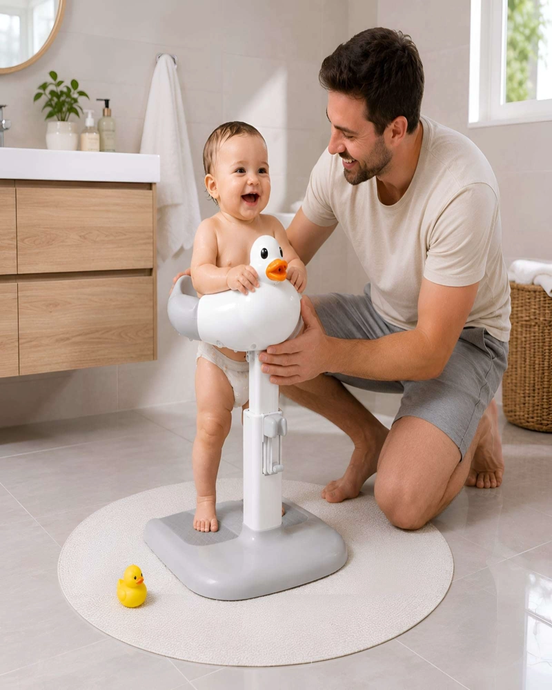 SOPORTE DE BAÑO VERTICAL PARA BEBE  DISEÑO PATO - ESTACION DE DUCHA SEGURA - 3