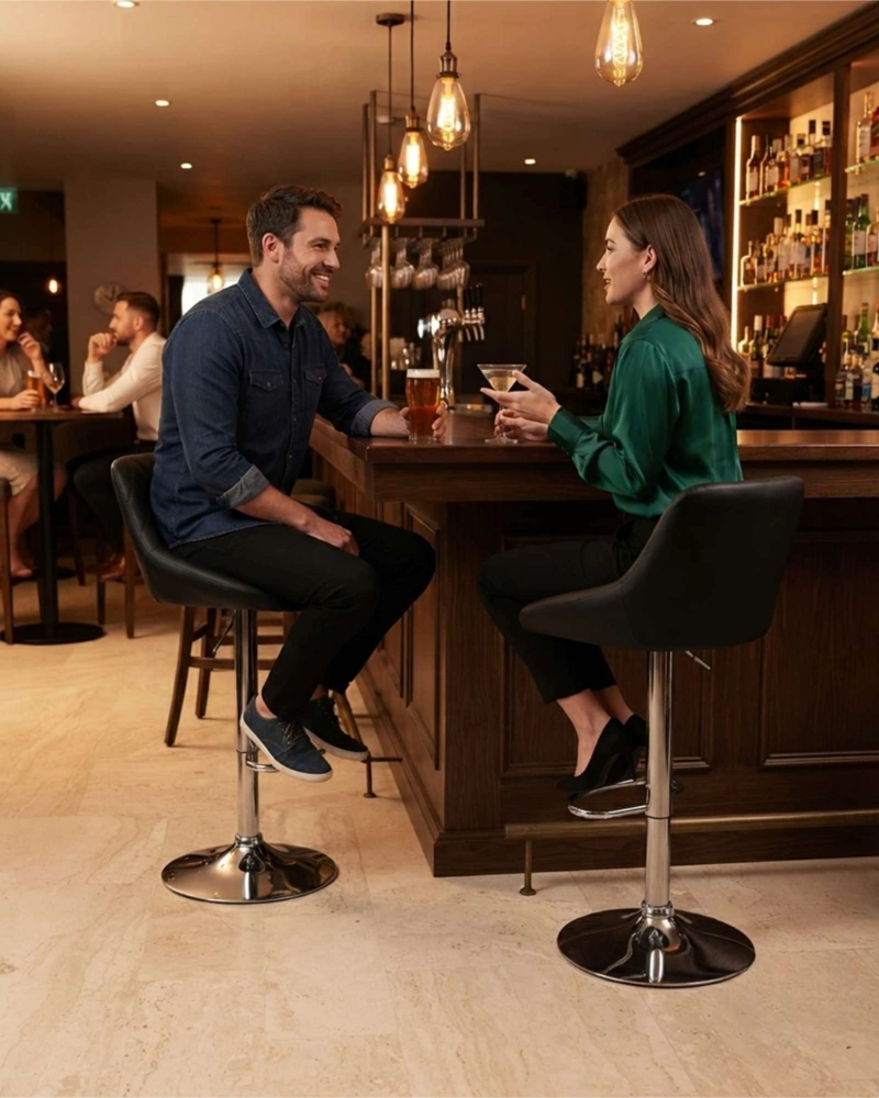 SILLA DE BAR ALTA Y ELEGANTE CON ELEVACION A GAS - 4