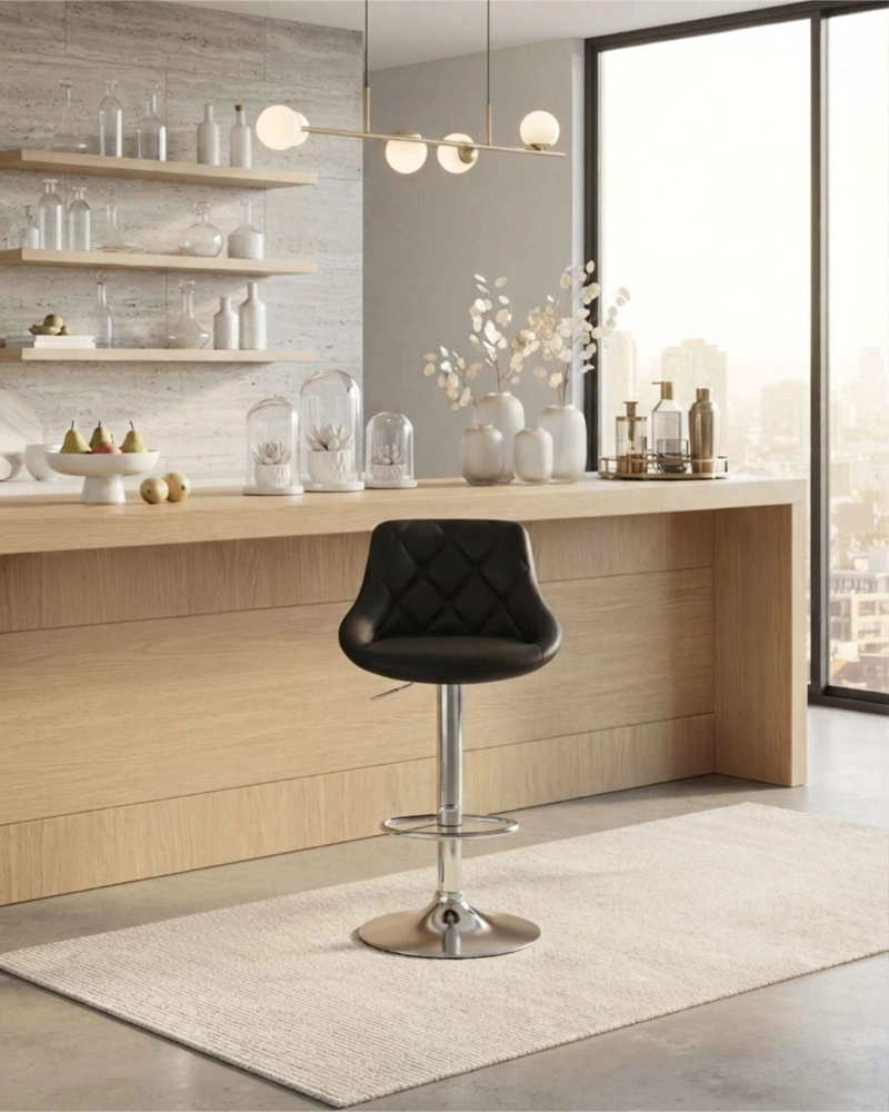 SILLA DE BAR ALTA Y ELEGANTE CON ELEVACION A GAS - 5