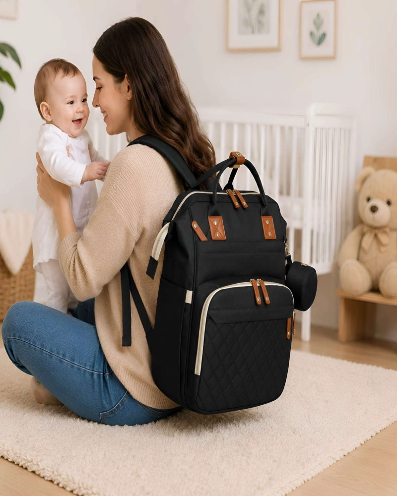 MOCHILA PARA BEBE MATERNAL MULTIFUNCION E IMPERMEABLE - 4