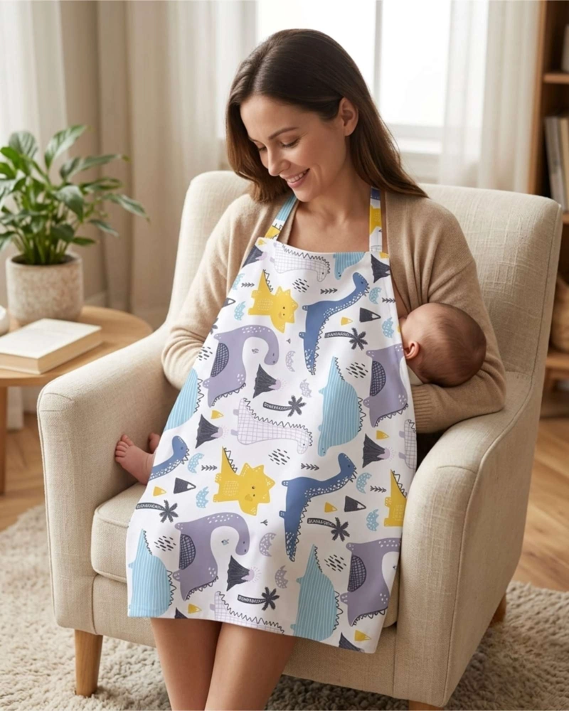 CUBRE LACTANCIA MATERNA ESTAMPADO MULTIUSO Y COMODO - 5