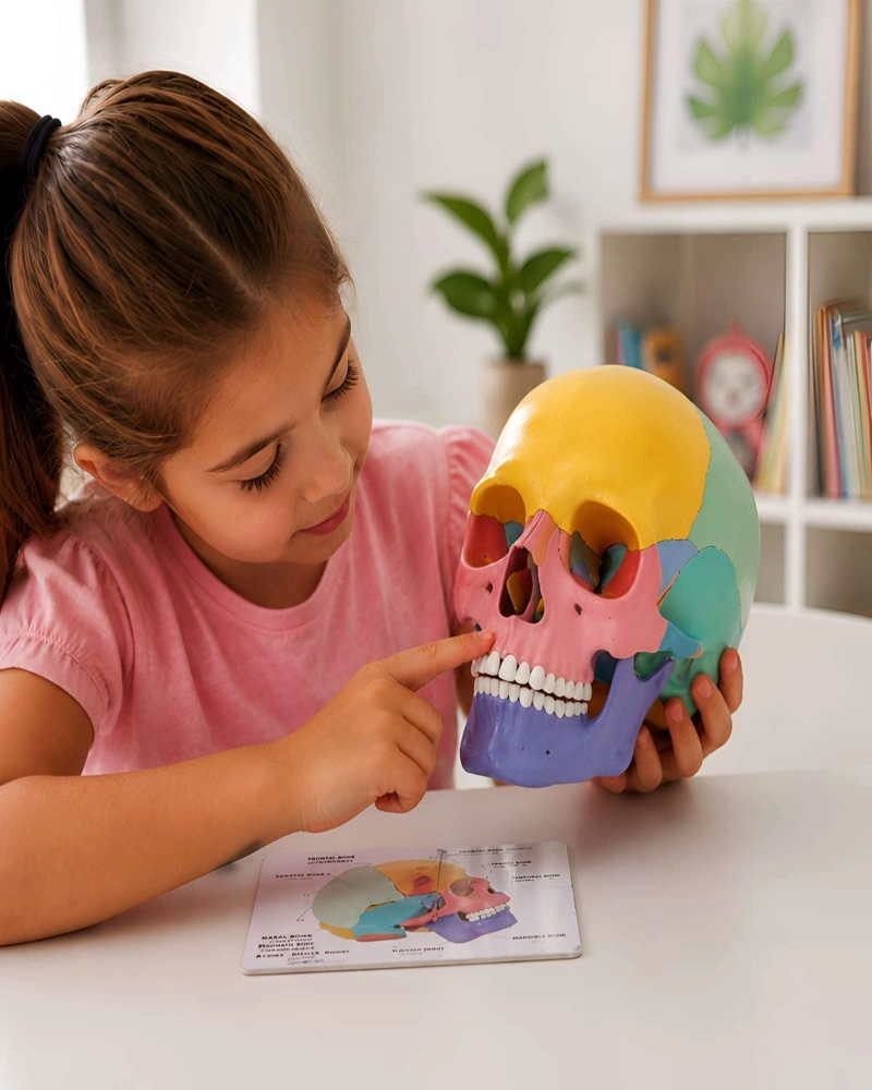 SET DE CIENCIA INFANTIL CRANEO HUMANO DIDACTICO CON TARJETAS EDUCATIVAS - 5