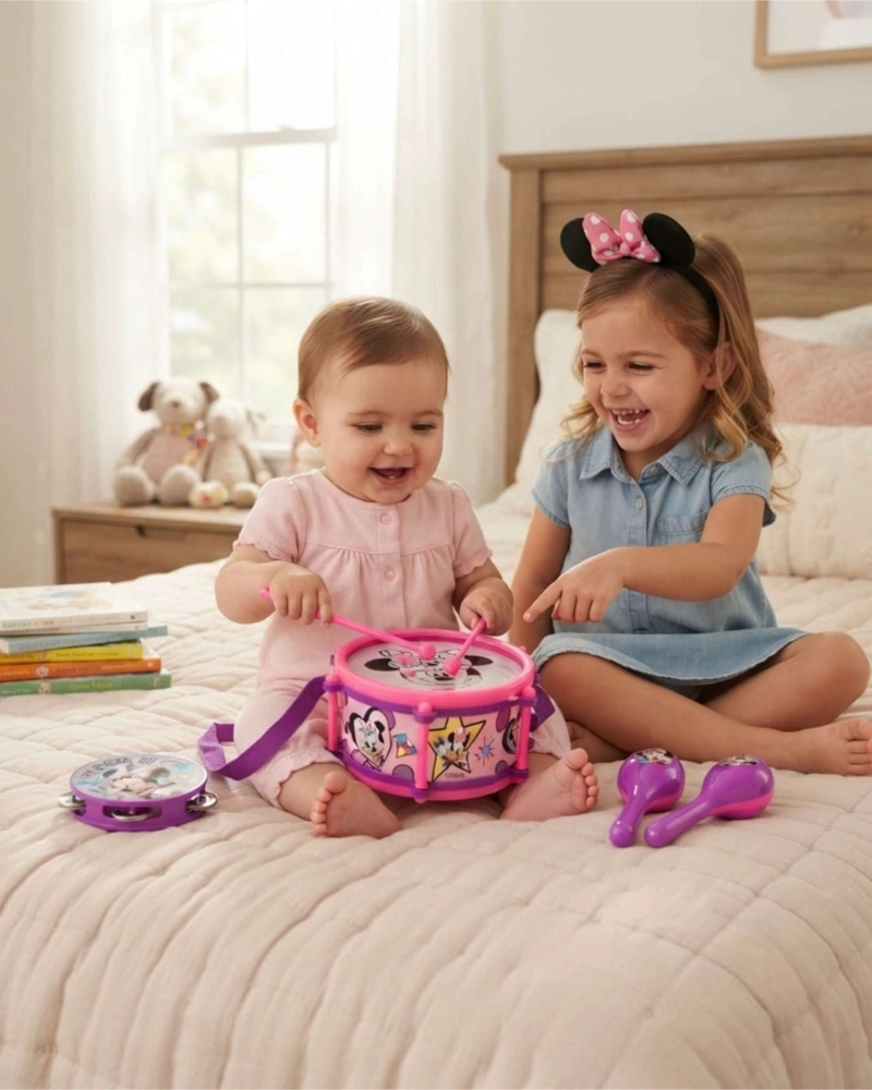 TAMBOR MUSICAL DE JUGUETE CON SONIDOS SUAVES MINNIE MOUSE - 4