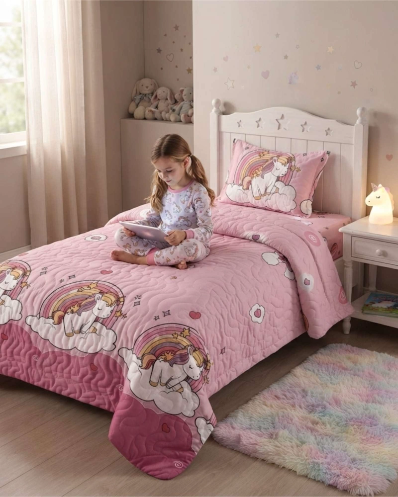 QUILT PLAZA Y MEDIA DE DISEÑO INFANTIL MAS 1 ALMOHADA - 2