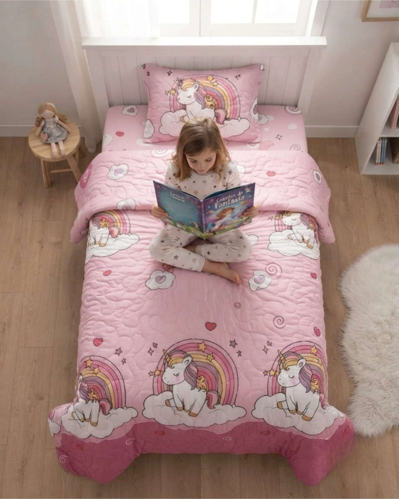 QUILT PLAZA Y MEDIA DE DISEÑO INFANTIL MAS 1 ALMOHADA - 3