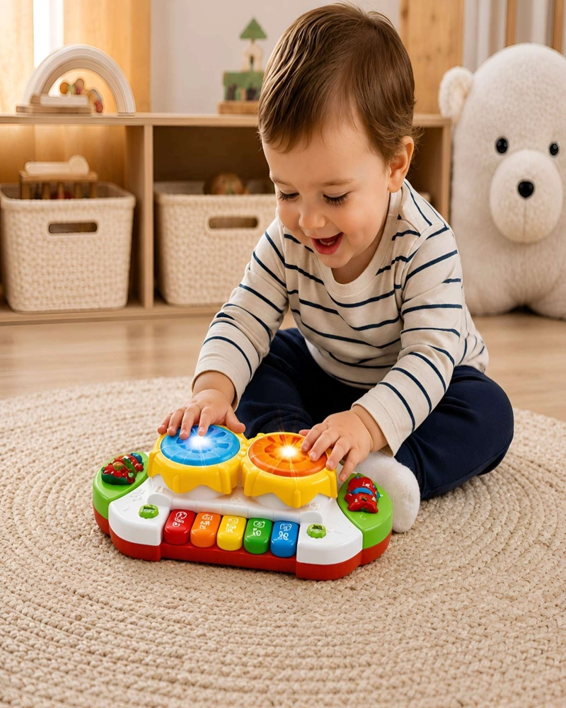 PIANO MUSICAL INTERACTIVO CON LUCES Y SONIDO PARA BEBE - 5