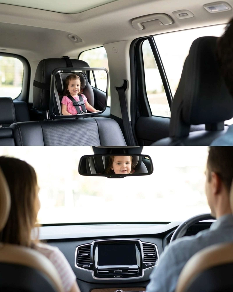 ESPEJO BEBE  AUTO 360°: SEGURIDAD Y CONTROL VISUAL TOTAL - 1