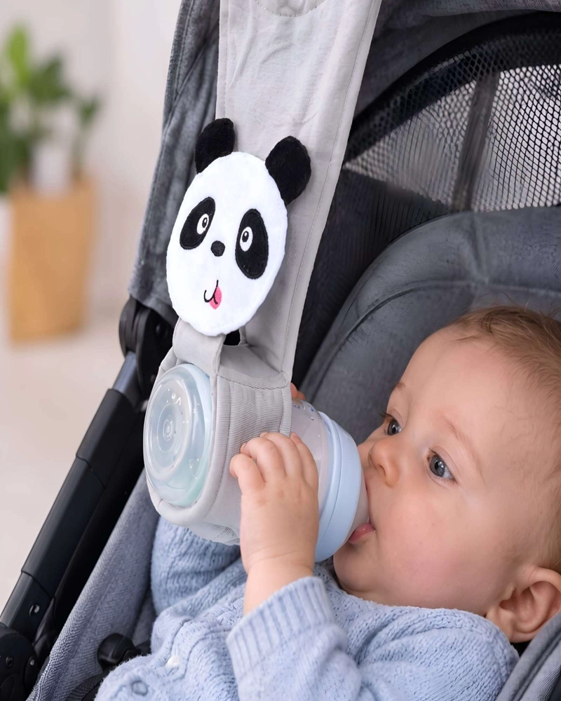 SOPORTE Y CORREA AJUSTABLE PARA BIBERON DE BEBE  - PARA COCHE Y SILLA - 5