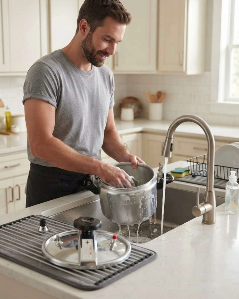 OLLA A PRESION 10L DORAL KITCHEN EN ALUMINIO CON ASAS TERMORRESISTENTES - 3