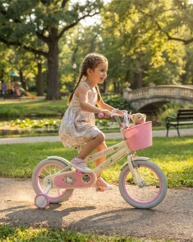 BICICLETA INFANTIL ARO 14 PARA NIÑA CON CANASTO Y RUEDAS DE ENTRENAMIENTO - 2