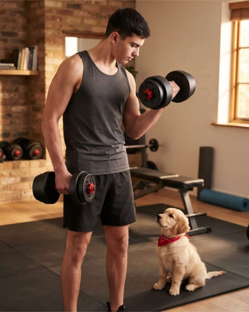 MANCUERNAS AJUSTABLES 15KG CON EXTENSOR ACOLCHADO 2 EN 1 - 1