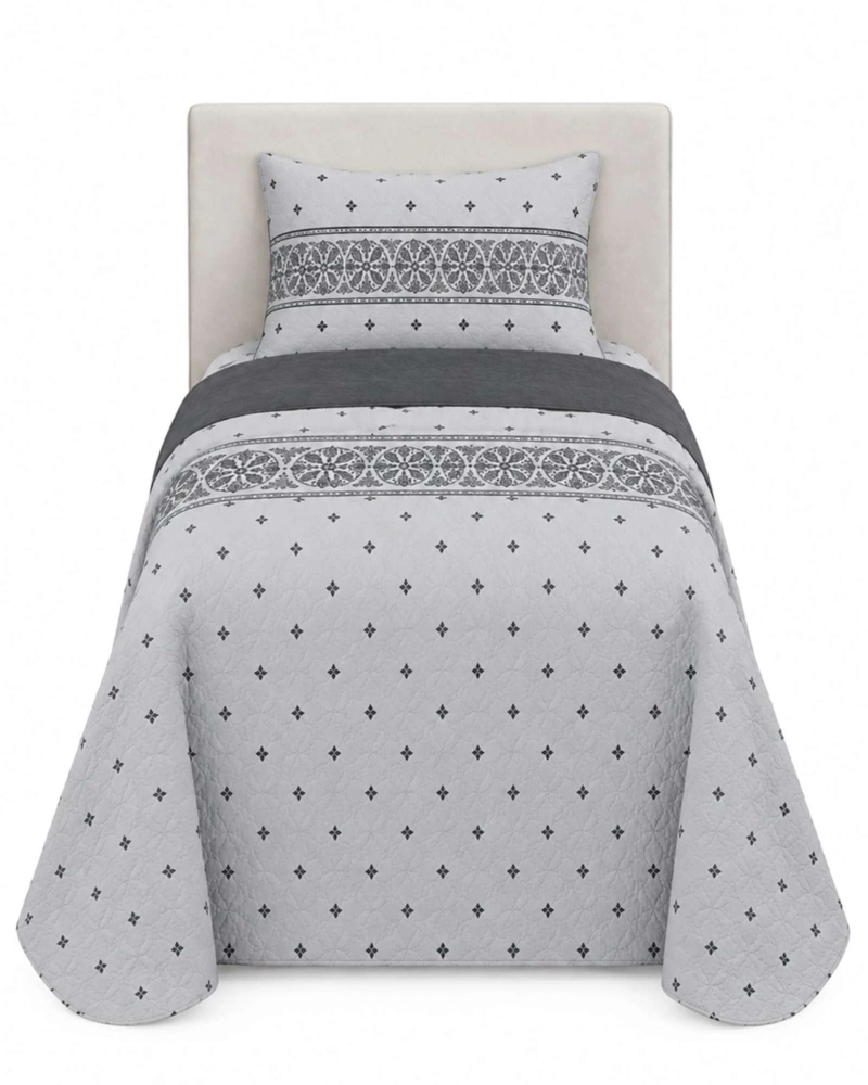 SET CUBRELECHO QUILT VERANO 1.5 PLAZAS FRESCO MAS 1 FUNDA DE ALMOHADA - 6