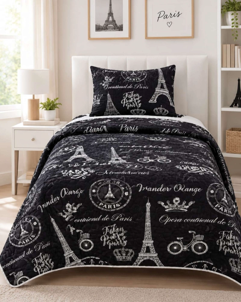 SET CUBRELECHO QUILT VERANO 1.5 PLAZAS FRESCO MAS 1 FUNDA DE ALMOHADA - 2