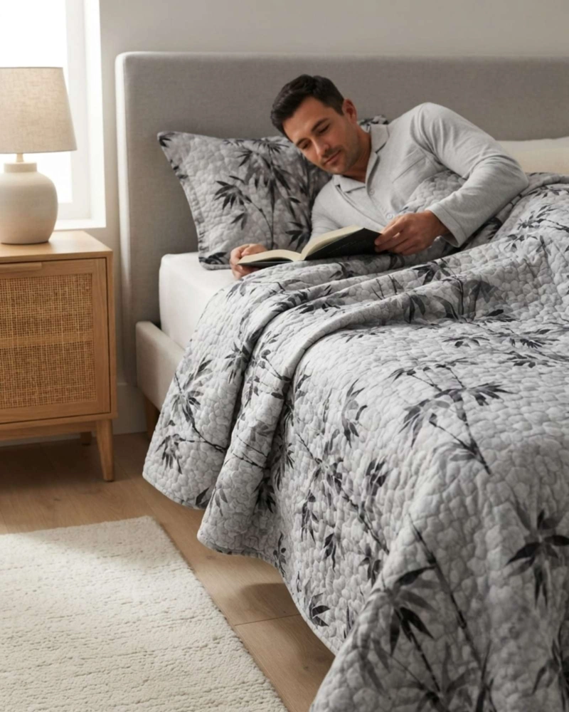 SET CUBRELECHO QUILT VERANO 1.5 PLAZAS FRESCO MAS 1 FUNDA DE ALMOHADA - 5