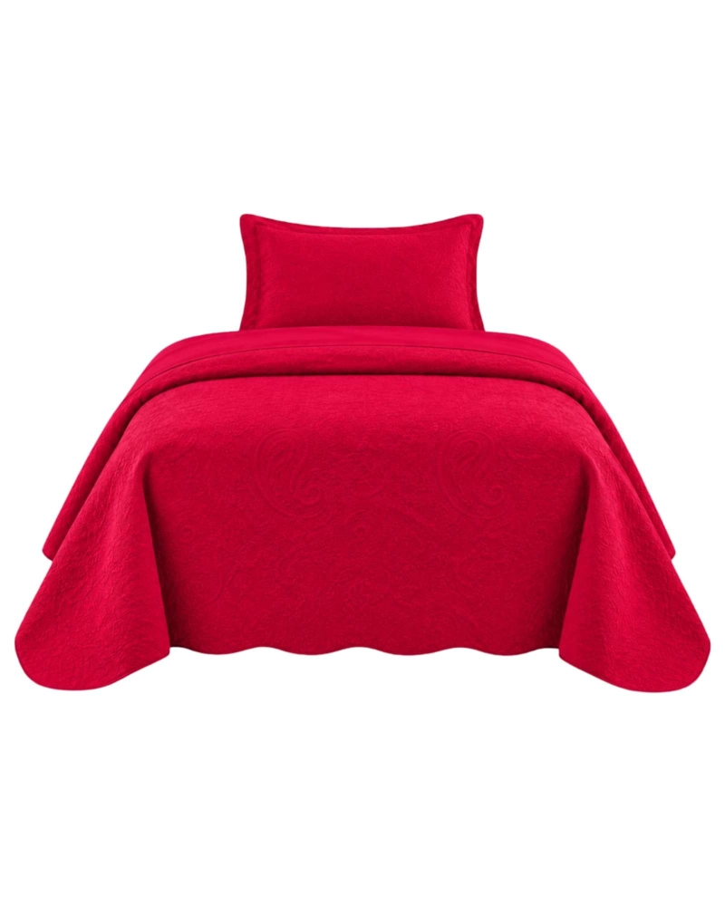SET QUILT VERANO 1.5 PLAZAS LISO CON RELIEVE Y JUEGO DE SABANAS - 6