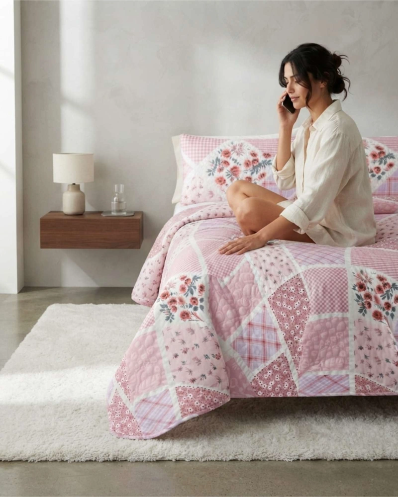 QUILT DE VERANO KING TRANSPIRABLE Y SUAVE - 4