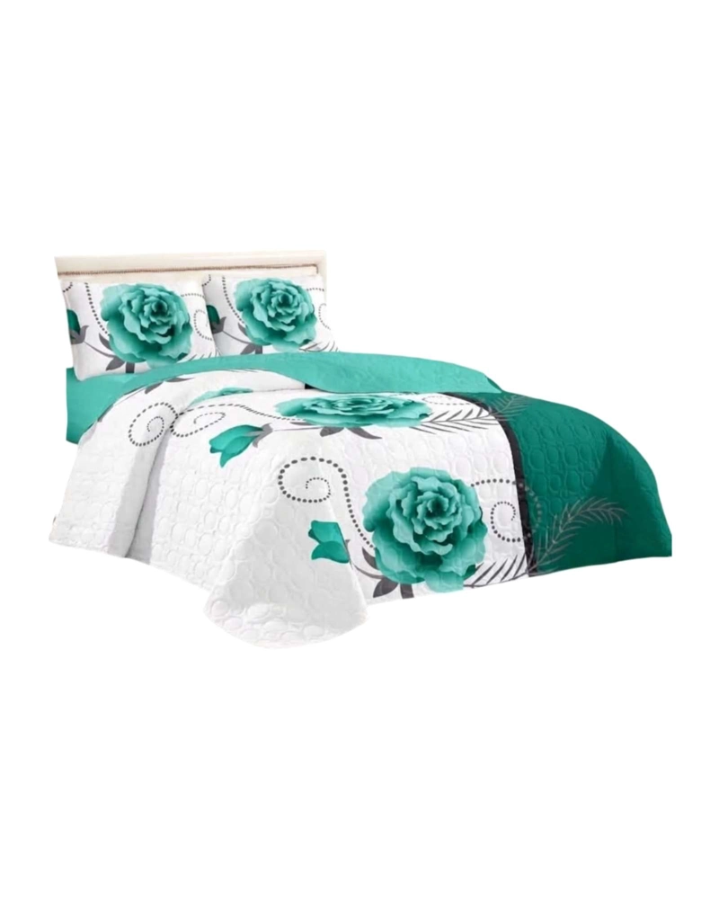 QUILT DE VERANO KING MAS ALMOHADAS TRANSPIRABLE Y SUAVE - 6