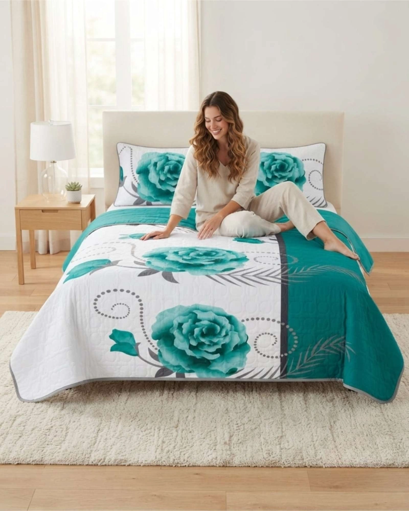 QUILT DE VERANO KING TRANSPIRABLE Y SUAVE - 4