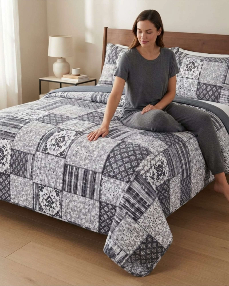 QUILT DELGADO PARA VERANO FRESCO KING MAS ALMOHADAS - 4