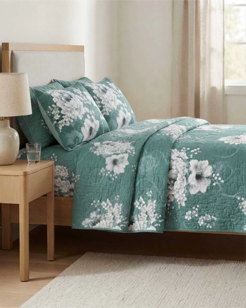 QUILT DELGADO PARA VERANO FRESCO KING MAS ALMOHADAS - 4