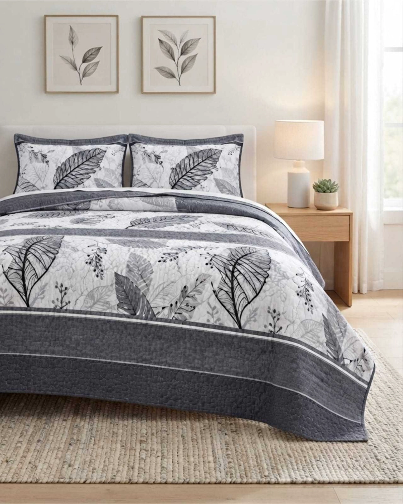 QUILT DELGADO PARA VERANO FRESCO KING MAS ALMOHADAS - 3