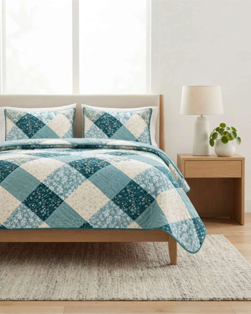 QUILT DELGADO PARA VERANO FRESCO 2 PLAZAS MAS ALMOHADAS - 3