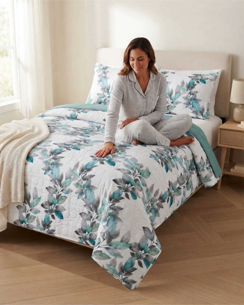 QUILT DELGADO PARA VERANO FRESCO 2 PLAZAS MAS ALMOHADAS - 1