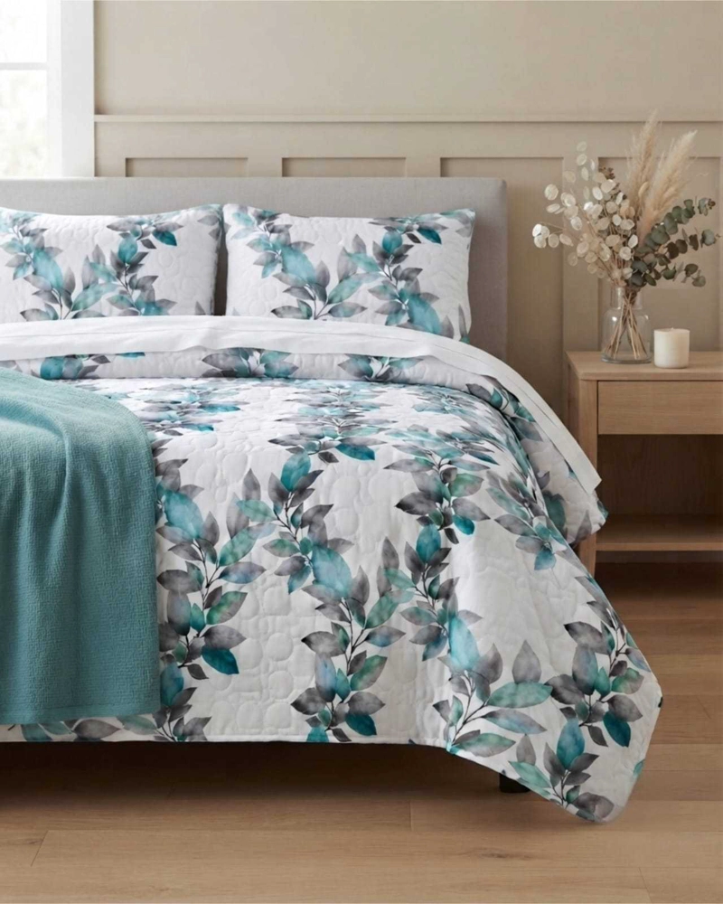 QUILT DELGADO PARA VERANO FRESCO 2 PLAZAS MAS ALMOHADAS - 4