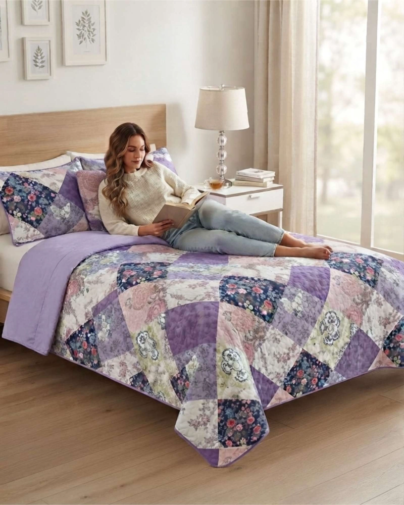 QUILT DELGADO PARA VERANO FRESCO 2 PLAZAS MAS ALMOHADAS - 2