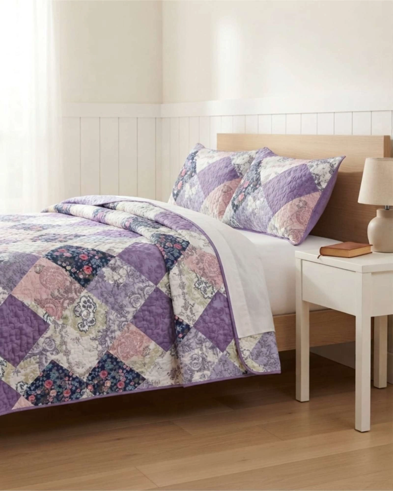 QUILT DELGADO PARA VERANO FRESCO 2 PLAZAS MAS ALMOHADAS - 3