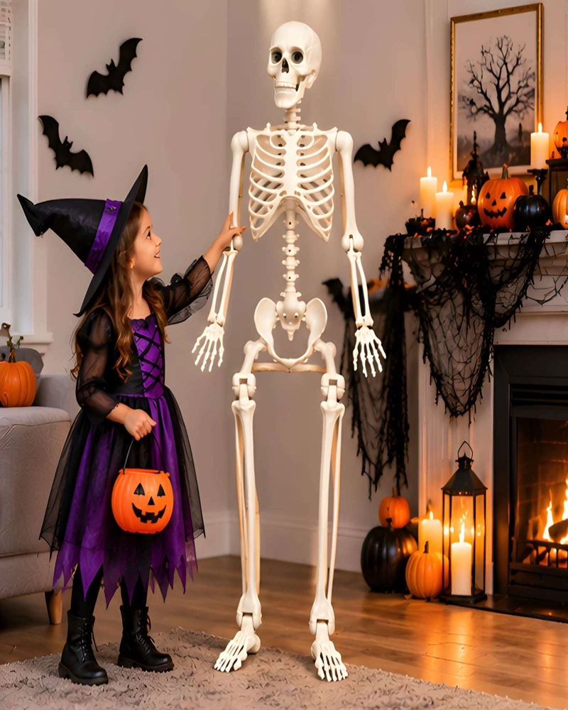 ESQUELETO PARA HALLOWEEN DE 165 CM TAMAÑO REAL ARTICULADO - 4