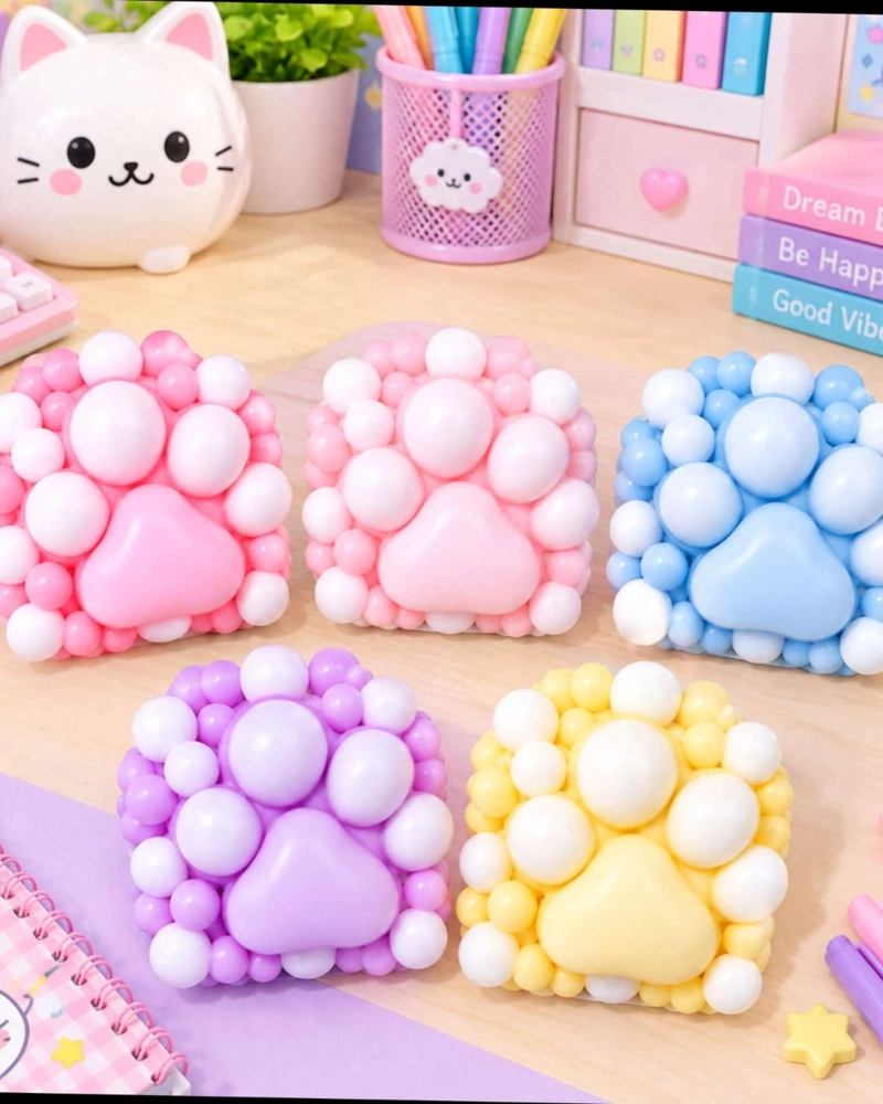 PACK DE 12 PATAS DE GATO SQUISHY JUGUETE FIDGET RELAJANTE - 4