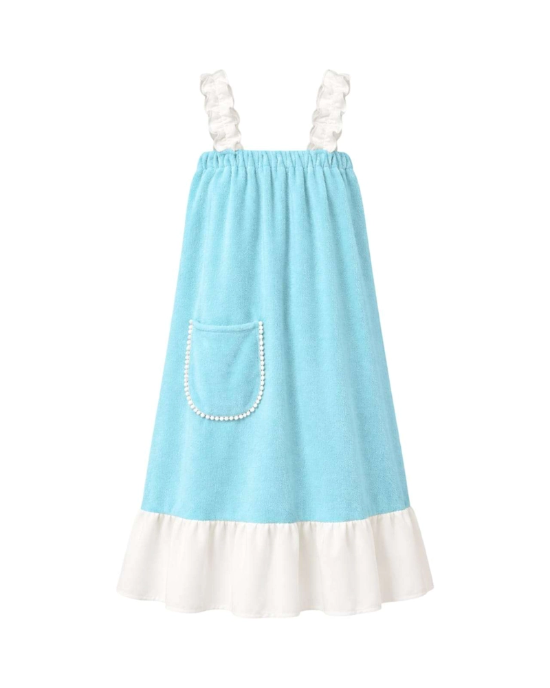 TOALLA VESTIDO PLAYERO CON TIRANTES Y BOLSILLO PARA MUJER XS - 6
