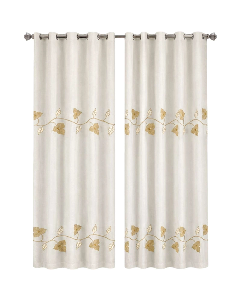 PACK 2 CORTINAS VISILLO CON BORDADOS Y OJALES 140X220CM - 6
