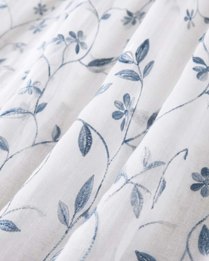 PACK 2 CORTINAS VISILLO CON BORDADOS Y OJALES 140X220CM - 4
