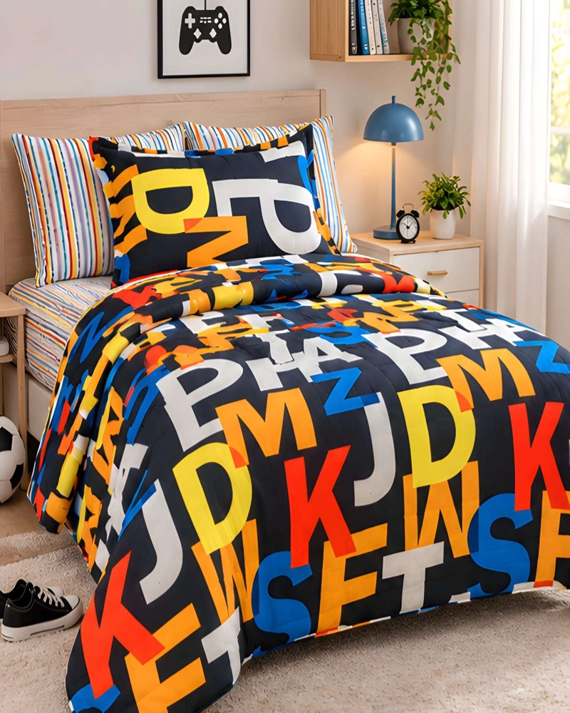 CUBRECAMA QUILT 1.5 PLAZAS PARA VERANO CON ALMOHADA INCLUIDA - 4