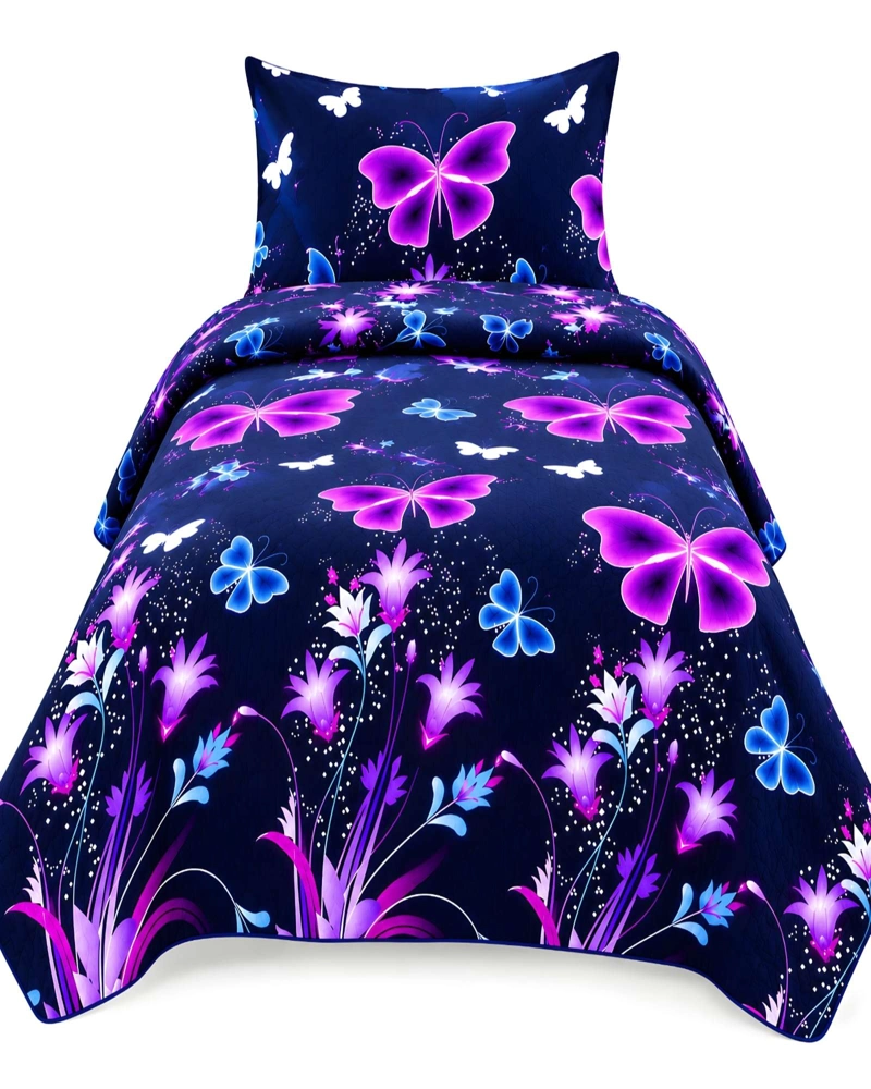 CUBRECAMA QUILT 1.5 PLAZAS PARA VERANO CON ALMOHADA INCLUIDA - 6
