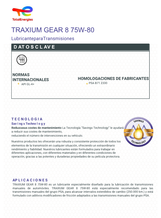 ACEITE TOTAL 75W80 CAJA CAMBIO Y DIFERENCIAL 4 LITROS - 3