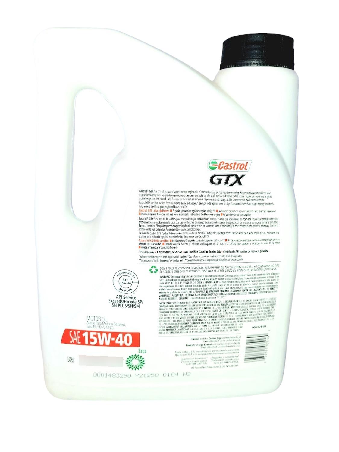 ACEITE MOTOR 15W40 GTX BENCINERO 3.78 LITROS - 2