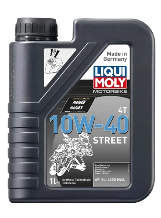 LUBRICANTE MOTOR PARA MOTO 10W40 TEC SINTETICO 4T STREET LIQUI MOLY 1LT. - 1