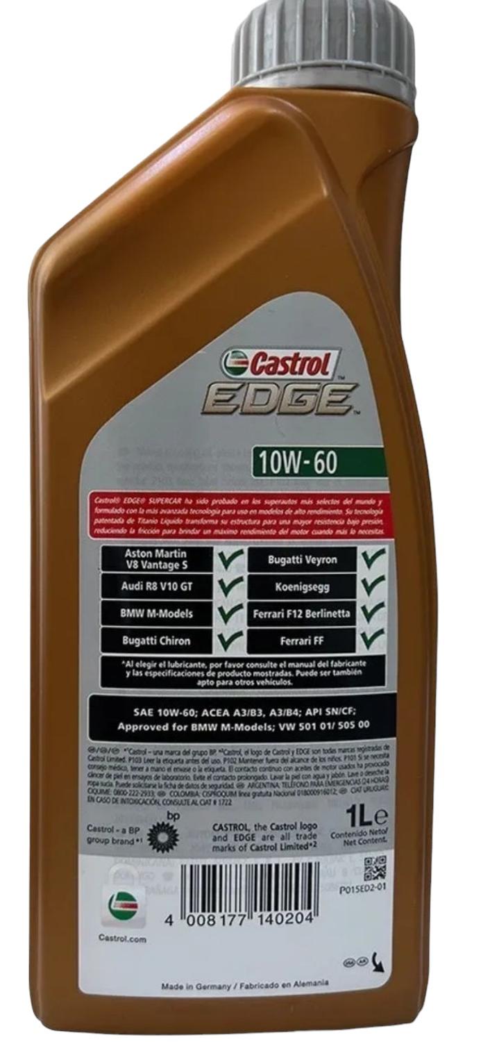 ACEITE CASTROL MOTOR 10W60 ASTON MARTIN V8 VANTAGE S/FERRARI F12 BERLINETTA EDGE SUPERCAR - 2