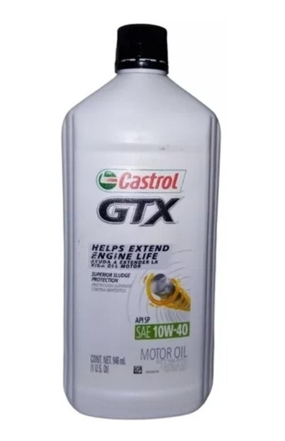 ACEITE MOTOR CASTROL 10W40/946ML X4 BIDONES GTX - 2