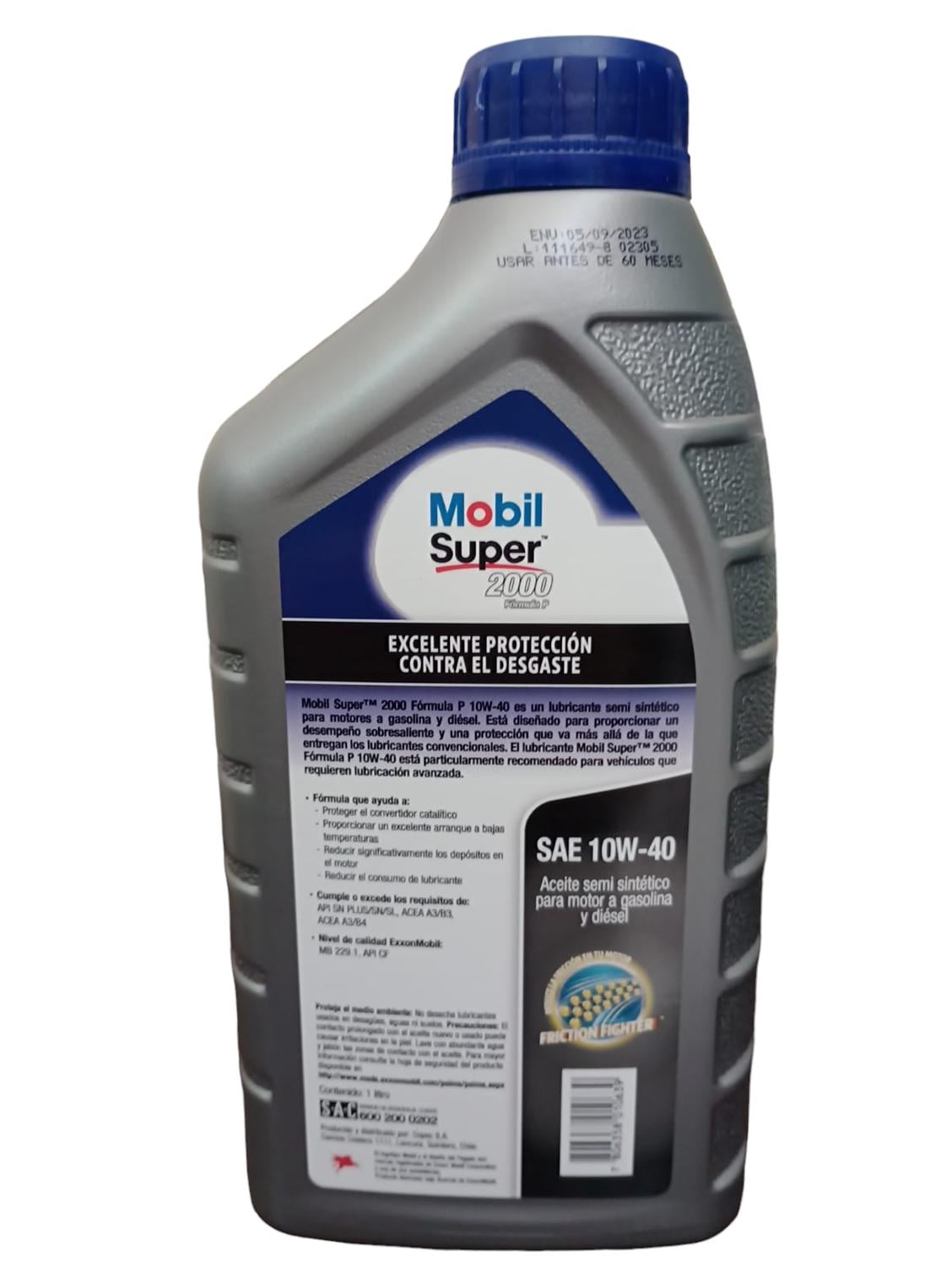 ACEITE MOTOR MOBIL 10W40 SUPER 2000 1LT - 2