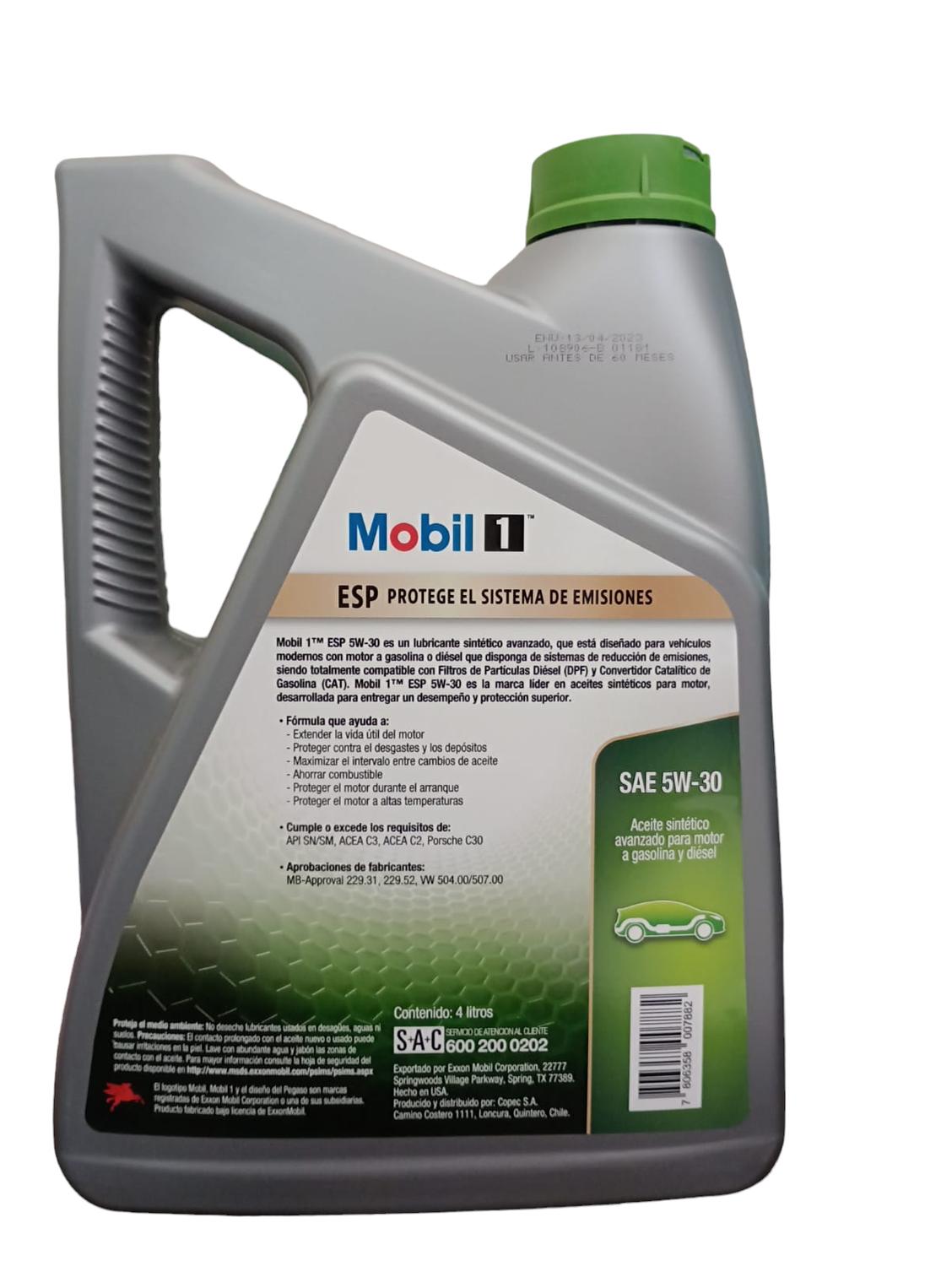 ACEITE MOTOR MOBIL 5W30 ESP 4LT - 2