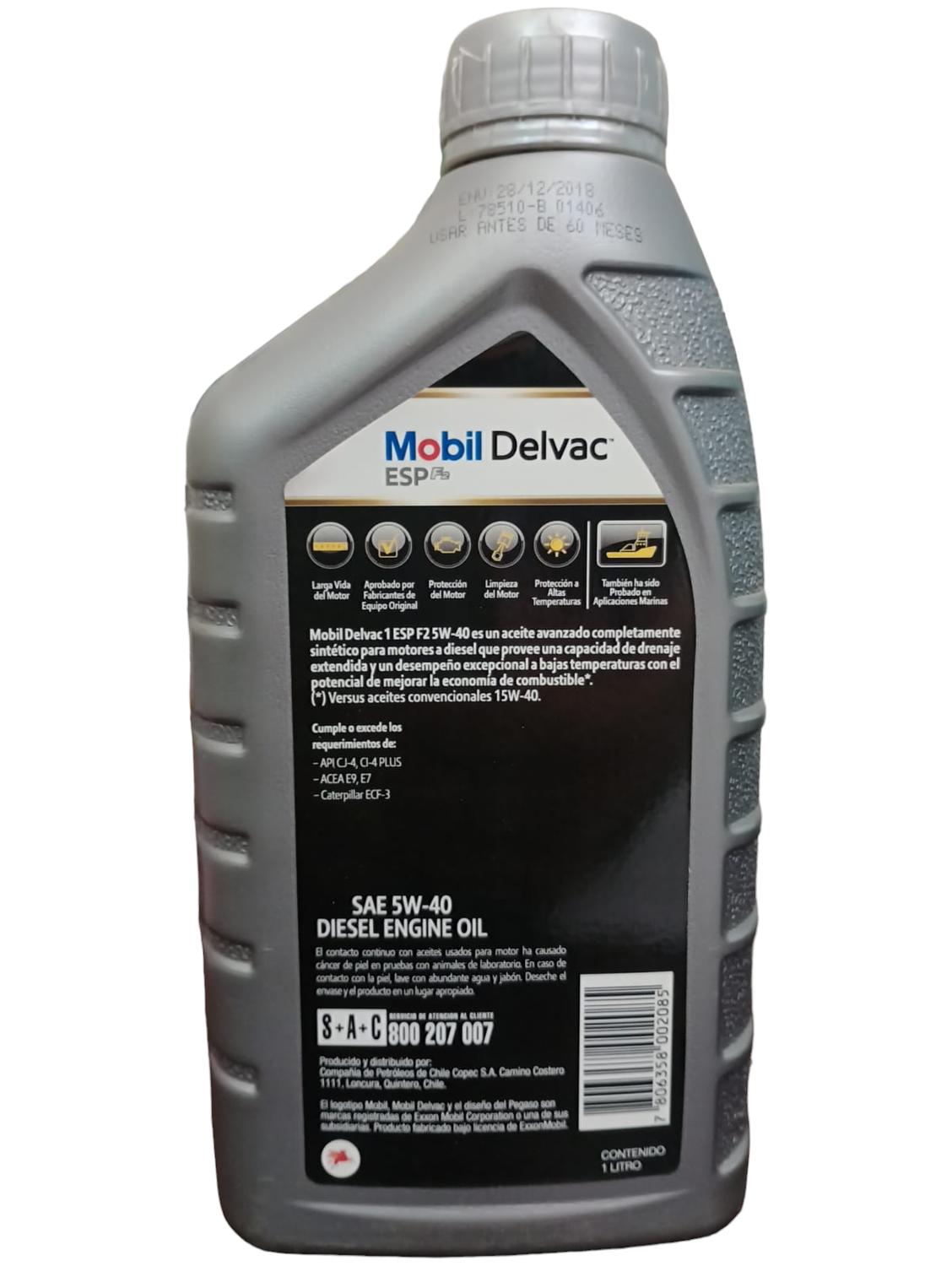 ACEITE MOBIL 5W40 DELVAC1 ESP 1LT - 2