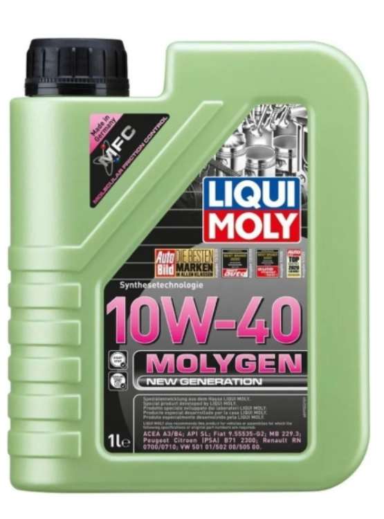 LUBRICANTE MOTOR 10W40 MOLYGEN NEW GENERATION LIQUI MOLY 1 LT. - 1