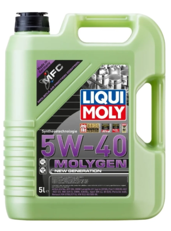 LUBRICANTE MOTOR 5W40 MOLYGEN LIQUI MOLY 5 LTS. - 1