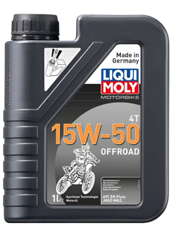 LUBRICANTE MOTOR PARA MOTO 15W50 SINTETICO 4T OFFROAD 1 LT. LIQUI MOLY - 1